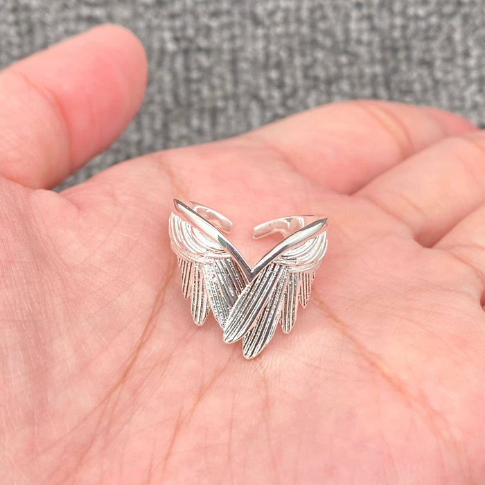 Angel Wings Guardian You Adjustable Ring