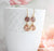 Peach Glass Earrings | Modern Earrings | Dusty Plum Teardrop