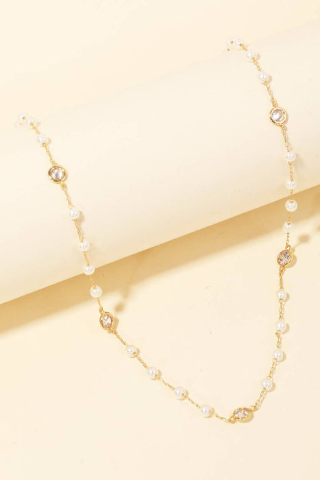 Ball Beaded Dainty Chain Necklace