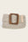Wooden Square Buckle Braided Belt