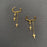 Double Cross 18K Gold Plated S.Steel Huggie Earrings