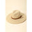 Faux Leather Belt Straw Fedora Hat