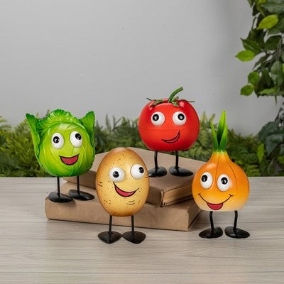 Bobble Vegetable-Metal-4 Asst