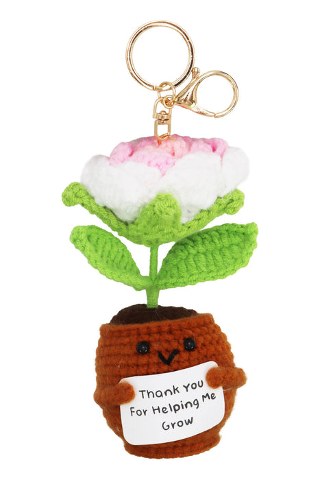 Large Emotional Support Pot Crochet Key Chain