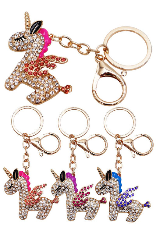 Unicorn Pony Bling Rhinestone Key Chain