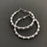 Pearl Metal Beaded Hoop Earrings