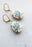 Blue Rose Cameo Earrings