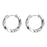 18K Gold PVD Stainless Steel Textured Twisted Huggie Hoop Earrings