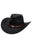 Buffalo Skull Belt Tycoon Retro Faux Wool Felt Cowboy Hat