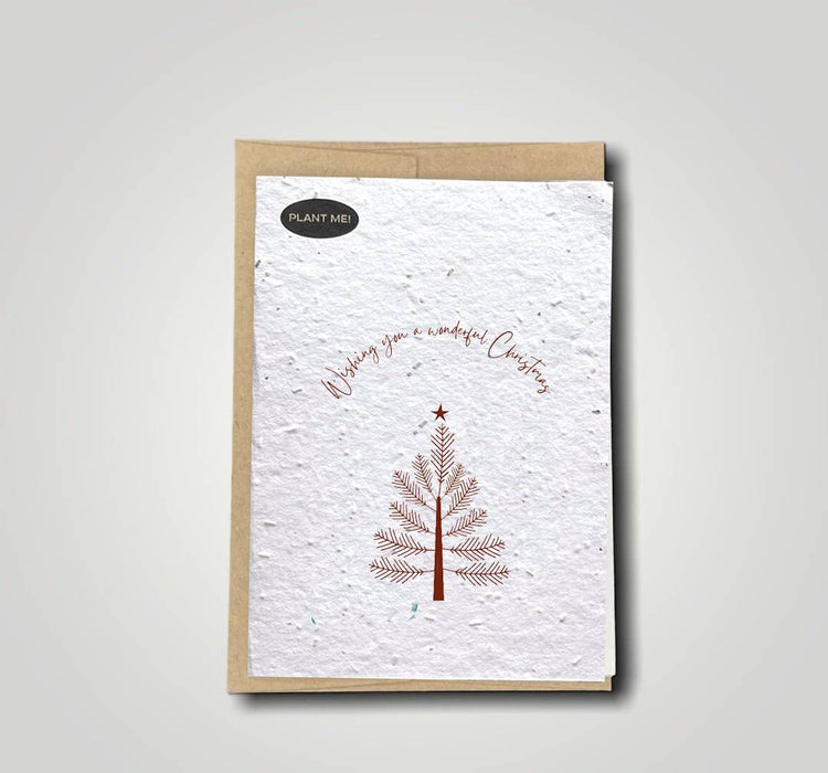 Wishing You a Wonderful Christmas Plantable Greeting Card