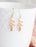 Long Stem Rose Earrings gold