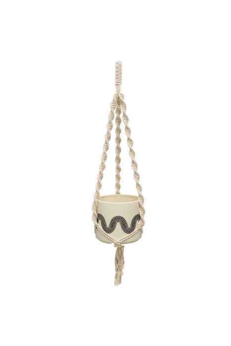 Original Plant Hanger Macrame Natural