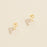 Initial Metal Stud Earrings 16 Assorted Pack