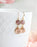 Peach Glass Earrings | Modern Earrings | Dusty Plum Teardrop