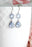 Light Blue Glass Dangle Earrings | Two Jewel Teardrop