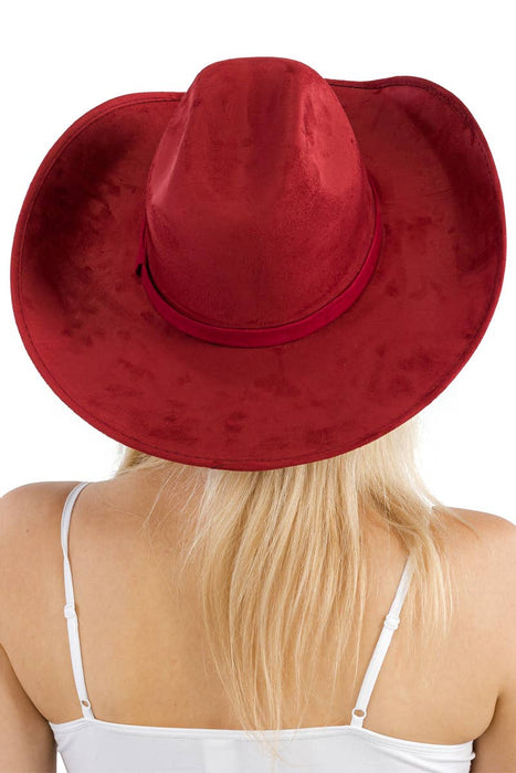 Faux Nubuck Suede Cutter Cowboy Hat