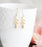 Long Stem Rose Earrings gold