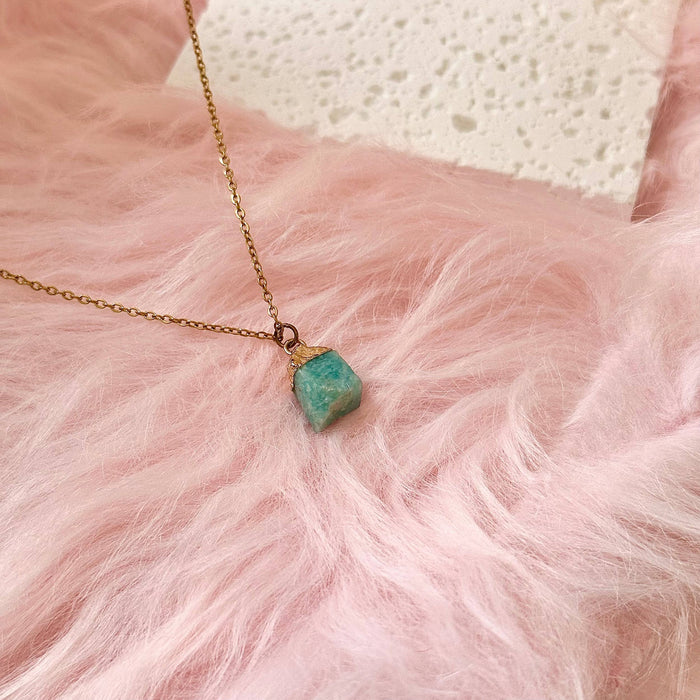 Raw Crystal Necklace - Stainless Steel Spiritual Gift