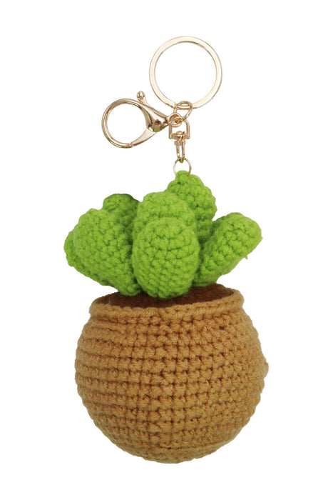 Large Emotional Support Pot Crochet Key Chain