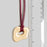 Abstract Gold Pendant Adjustable Cord Necklace