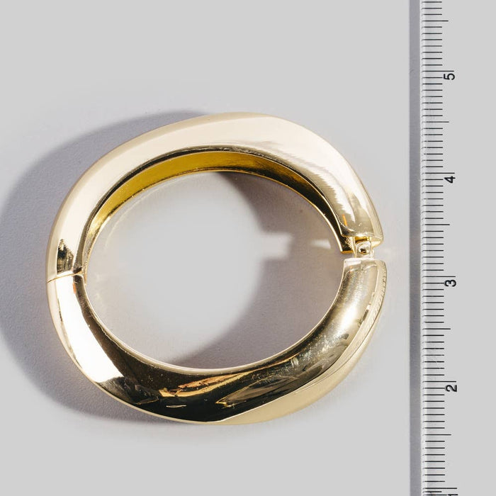 Chunky Dome Sculptural Hinged Bangle Bracelet