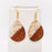 Geometric Shape Resin Wooden Stick Dangle Earrings