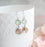 Mint and Peach Earrings | Two Jewel Teardrop Silver Earrings