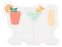 Clear Cocktail Trio Sticker, 2.8x2.09in