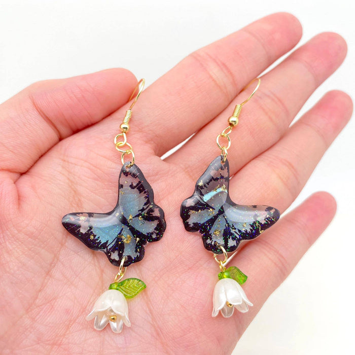 Multi Style Colorful Butterfly Flower Charm Dangle Earrings