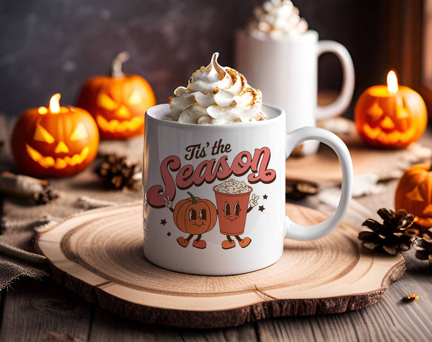 Tis The Season -  Cute Halloween Pumpkin Coffee Mug KTJ07