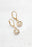 Little Daisy Earrings - Glossy Gold and Opal Glass