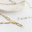 18K Gold PVD Stainless Steel Y Paperclip Necklace with Pearl