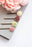 Flower Bobby Pins | Rose Hair Pins | Dusty Rose and Green