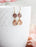 Peach Glass Earrings | Modern Earrings | Dusty Plum Teardrop