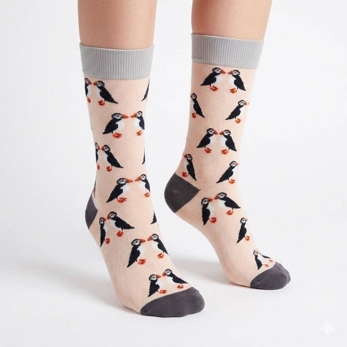 Atlantic Puffin Bird Crew Socks