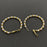 Pearl Metal Beaded Hoop Earrings