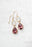 Opal Glass Earrings | Modern Earrings | Dusty Plum Teardrop