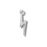 Lightening Bolt Silver Charm