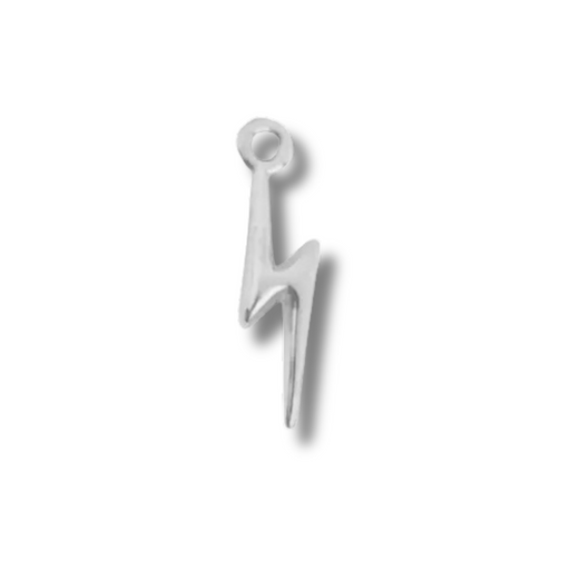 Lightening Bolt Silver Charm