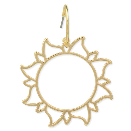 Bright Side Gold Sun Hoop Earrings