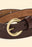 Circle Buckle Leather Belt