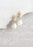 Glass Leaf Post Earrings | Baroque Pearl | Gold or Silver