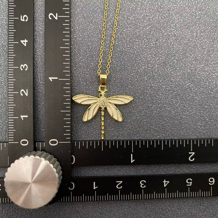Dragonfly Charm Gold-plated Necklace