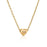 Stainless Steel Heart-shaped Alphabet Pendant Necklace