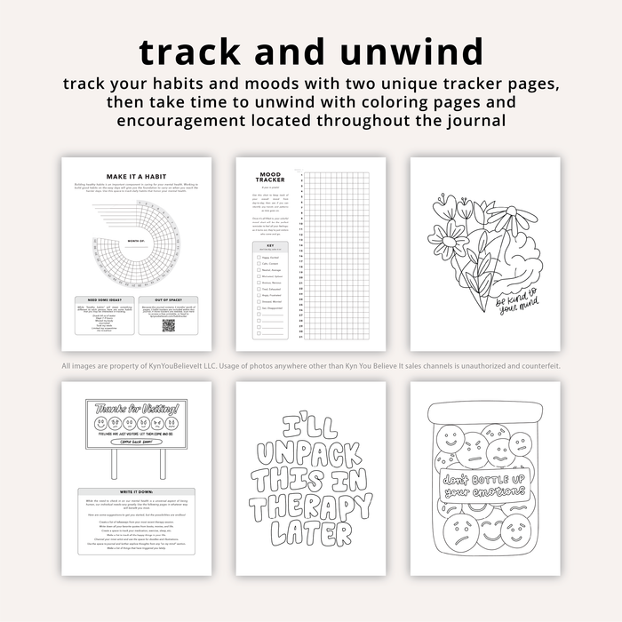 Water Yourself Mental Health Journal