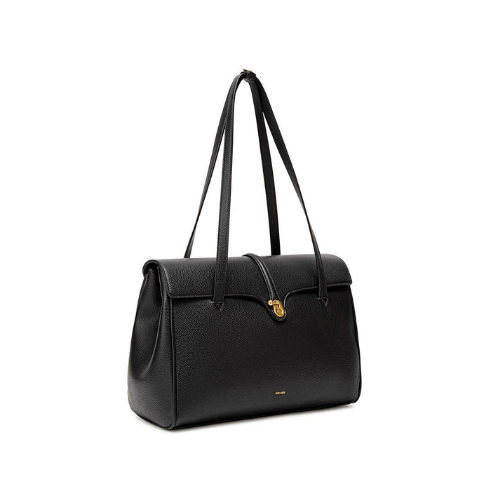Lock - Recycled Vegan Tote Upgrade Edition - Black Pebbled