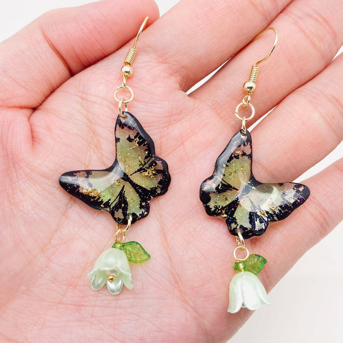 Multi Style Colorful Butterfly Flower Charm Dangle Earrings