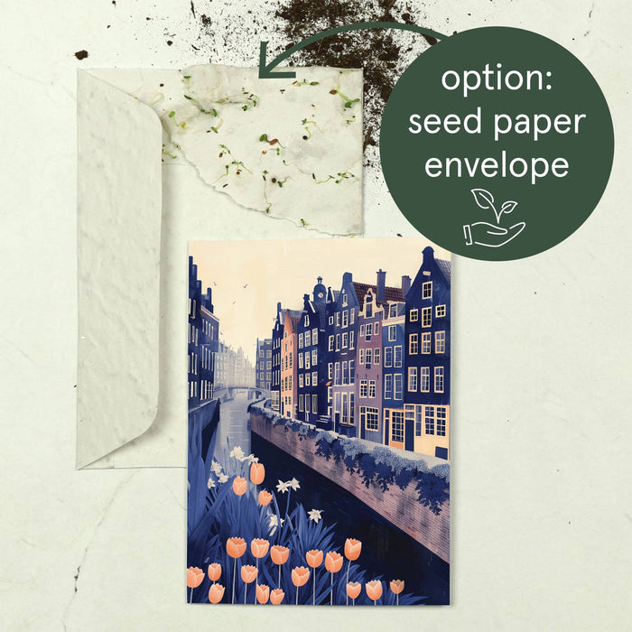 Walk along the canal | Everyday Greeting Card | Dutch