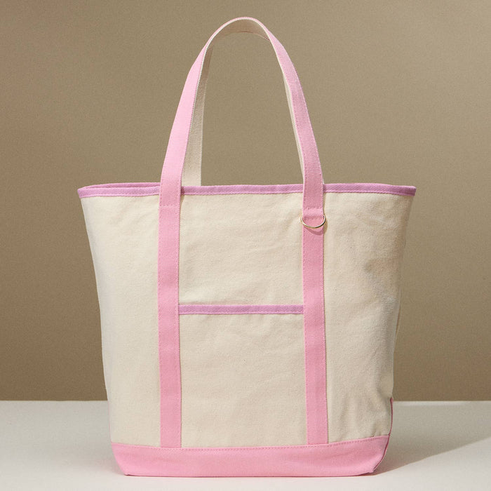 Ecofriendly Cotton Canvas Carry Tote with Charm Holder