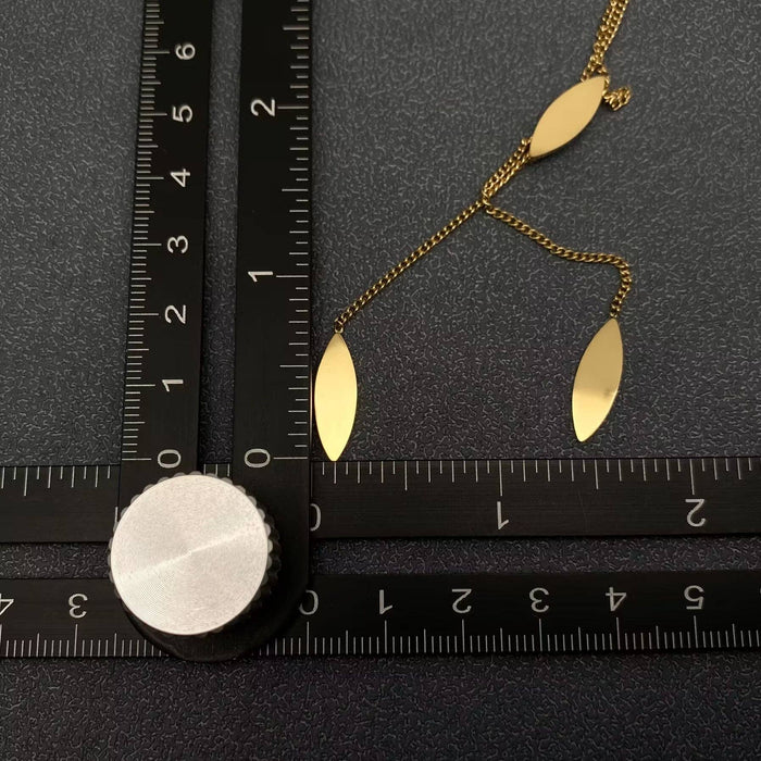 Oval Charm 18K Gold Plated S.Steel Y-neck Necklace - FGS